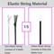(2 Black+ 2 White) Stretchy String for Bracelets, 4 Rolls 1 mm